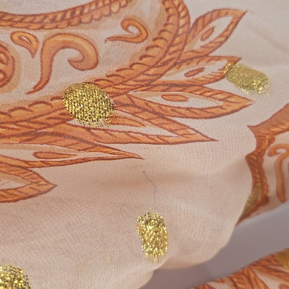 Farm Rio×Anthropologie Cream and Brown Long Sleeve Dress - Picture 9 of 11